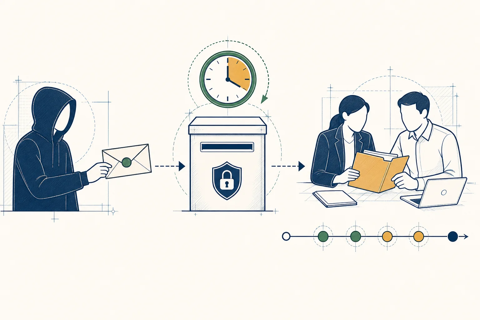 Schema: Anonymer Meldekanal-Workflow